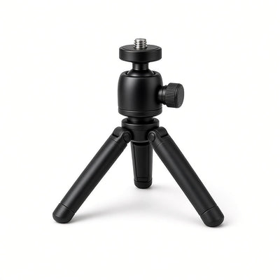 FlexGrip Mini Tripod Stand with 360-degree ball head and 1/4 inch screw mount on white background