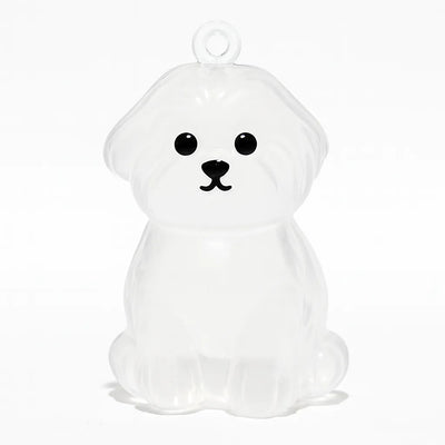PawKeep fur keychain — Dog 5 design, white bichon charm