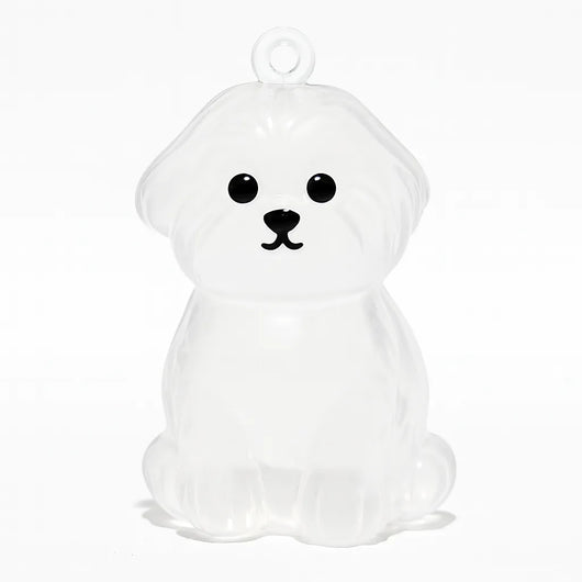 PawKeep fur keychain — Dog 5 design, white bichon charm