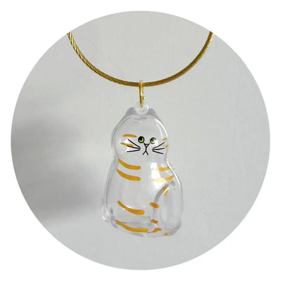 PawKeep Striped Cat pet fur keychain
