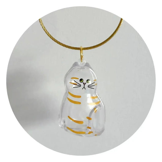 PawKeep Striped Cat pet fur keychain
