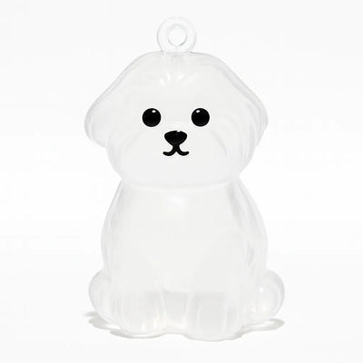 PawKeep Bichon pet fur keychain — white bichon charm