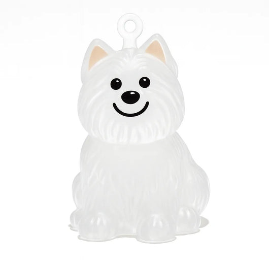 PawKeep Westie pet fur keychain — fluffy terrier charm