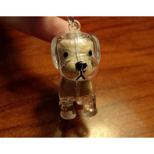 Customer photo: PawKeep charm filled with golden dog fur